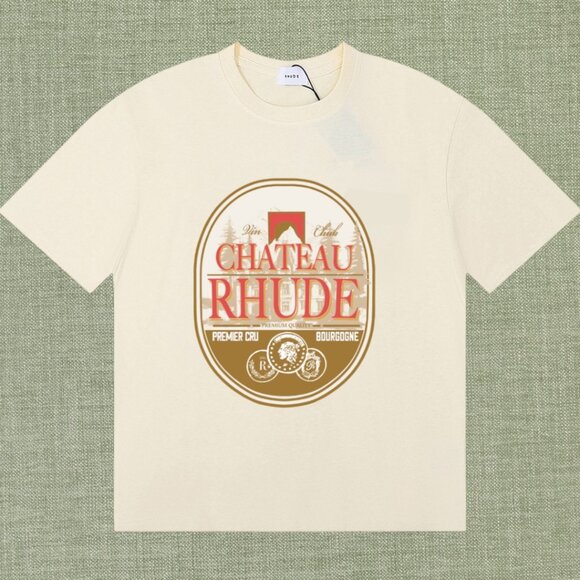 RHUDE Men's Light Yellow Short Sleeve - Picture 1 of 4